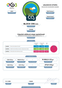 Block CRS - Certifikace
