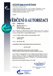 Block CRS - Certifikace