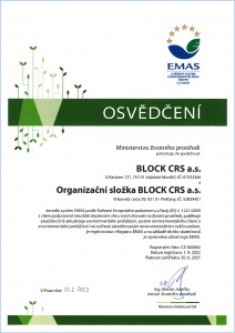 Block CRS - Certifikace